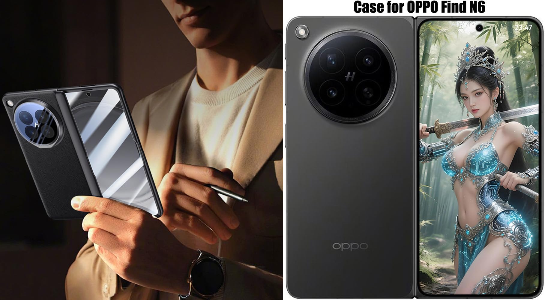 Custodia per Oppo Find N6, Custodia per Cellulare, Cover per Telefono in Pelle per Oppo Find N 6, Case