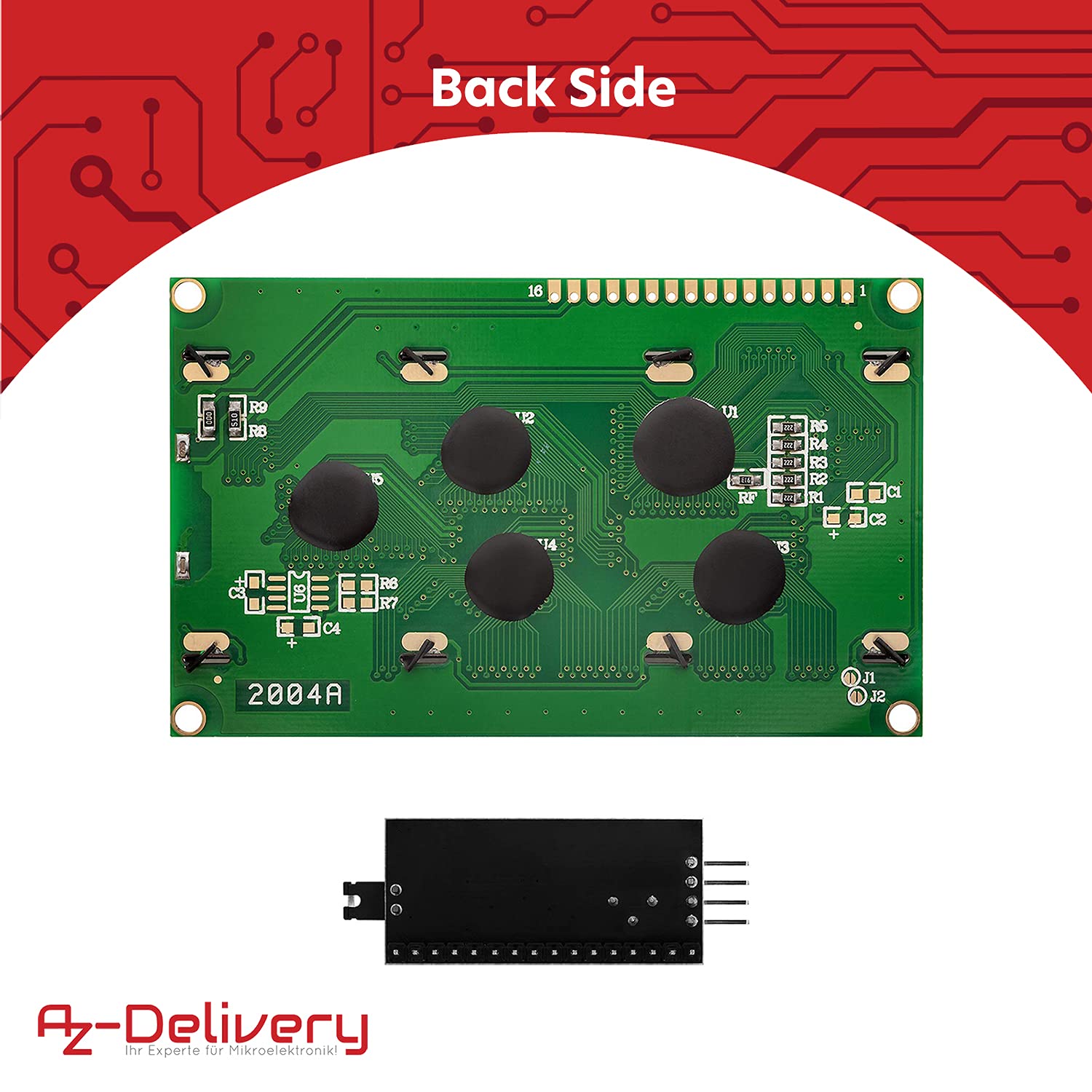 AZDelivery HD44780 2004 LCD Display Bundle Blue 4x20 znaków z interfejsem I2C kompatybilny z Arduino i Raspberry Pi w tym E-Book!