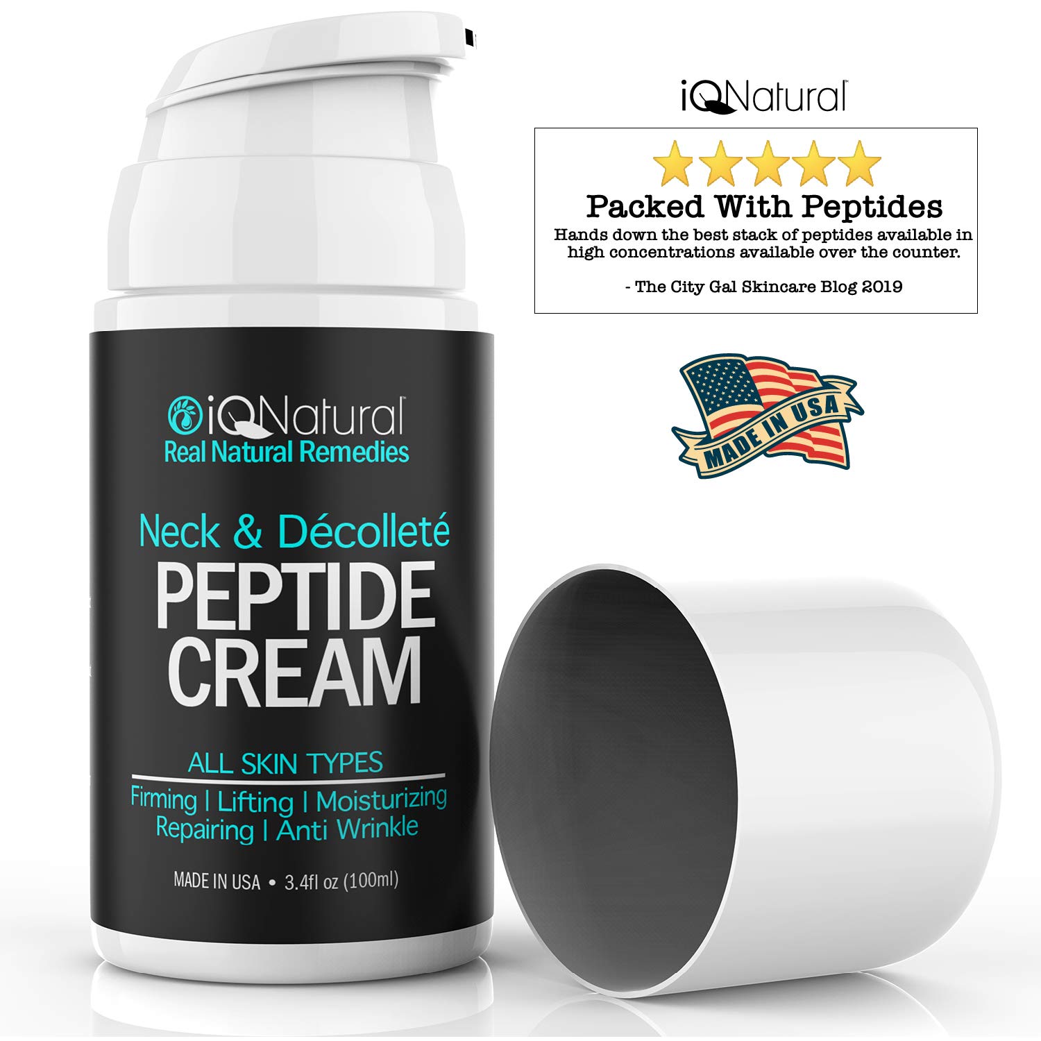 Neck Firming Cream, Anti Aging Moisturizer for Neck & Décolleté, Double Chin Reducer, Skin Tightening Cream 3.4 fl oz. : Beauty & Personal Care