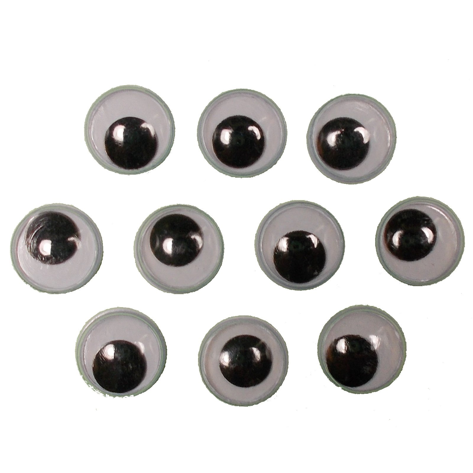 Push The Button White Self Adhesive Stick On Googly Eyes (10, 15Mm)