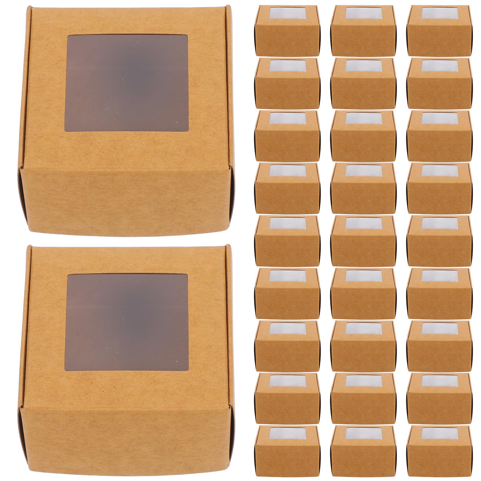Kleiner Papierbox mit Fenster 50 Stück für Seife und Gastgeschenke
