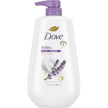 Dove Body Wash with Pump Relax Lavender Oil &amp; Chamomile For 24hr Lotion-Soft Skin Moisturizing Skin Cleanser with No Sulfates No Parabens 30.6 Oz