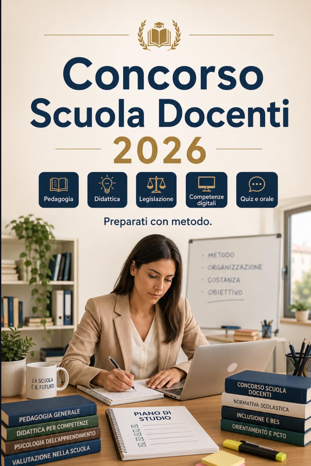 Concorso Scuola Docenti 2026: Preparazione completa per insegnanti: pedagogia, didattica, legislazione scolastica, competenze digitali, inglese, quiz e prova orale