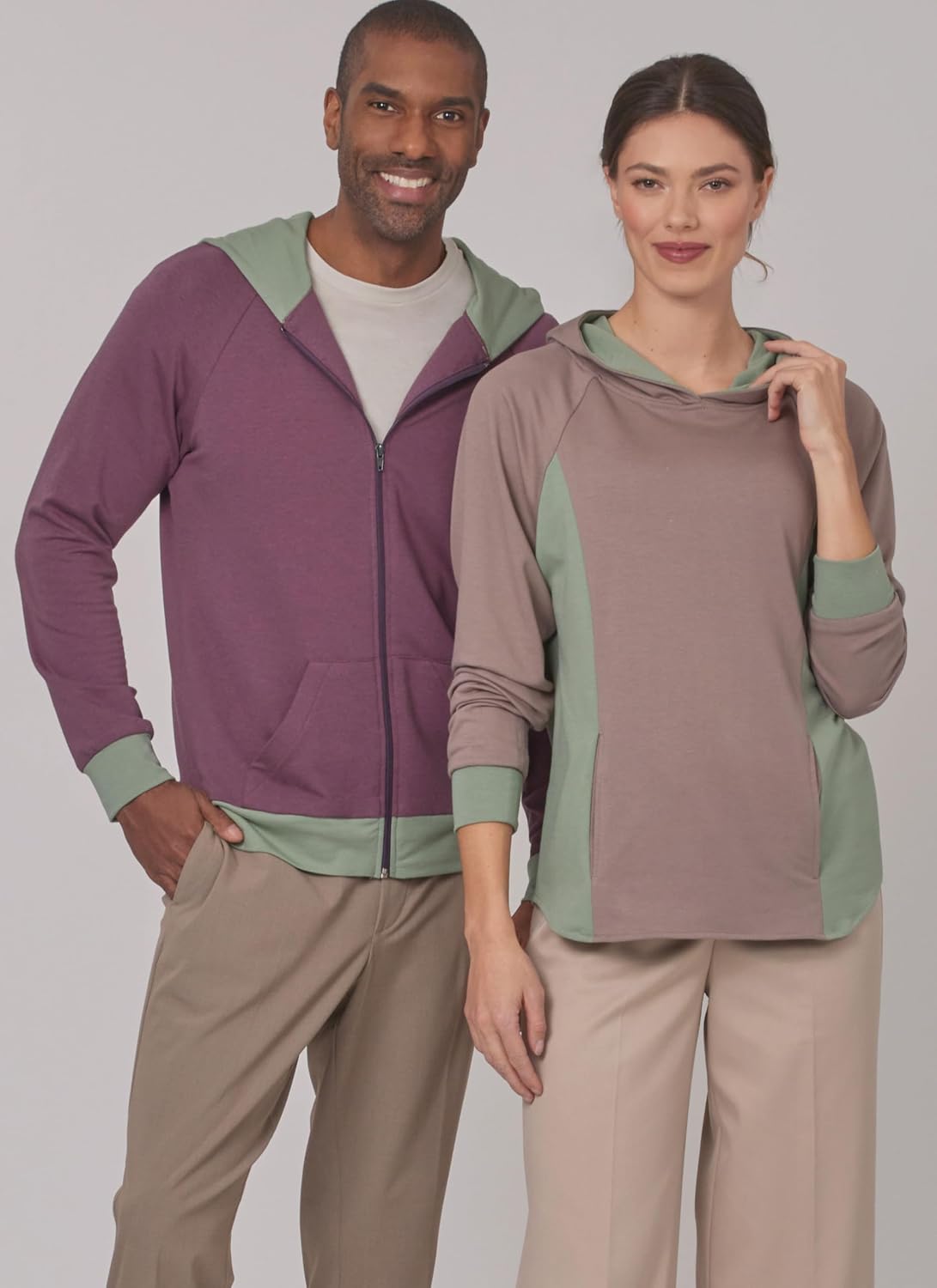 New Look UN6806A Unisex Fitted Hoodies Sewing Pattern Packet, Design Code N6806, Sizes S-M-L-XL-XXL