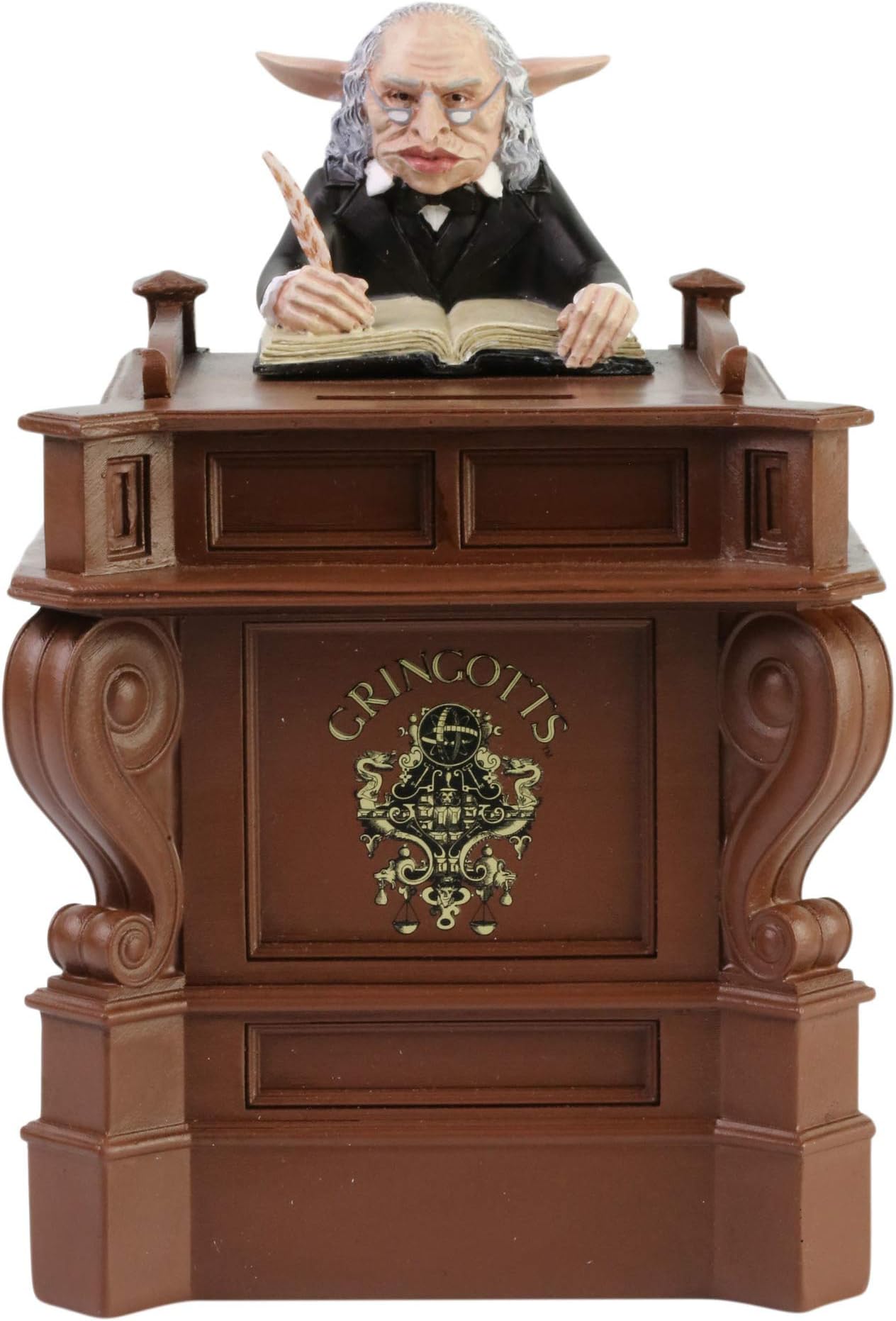 Enesco 6007108 The Wizarding World of Harry Potter Gringotts Goblin Coin Bank, 7.2 Inch, Multicolor