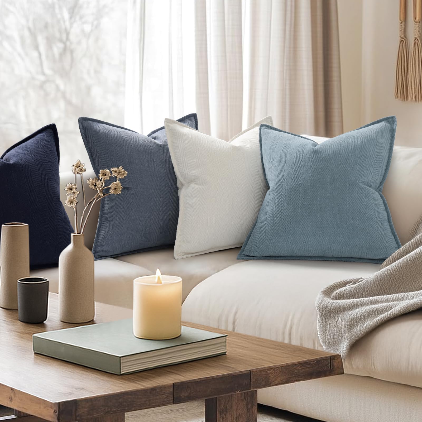 枕 katsuuuuuuuun Amazon.com: ZWJD Blue Pillow Covers 26x26 Set of 2 Chenille