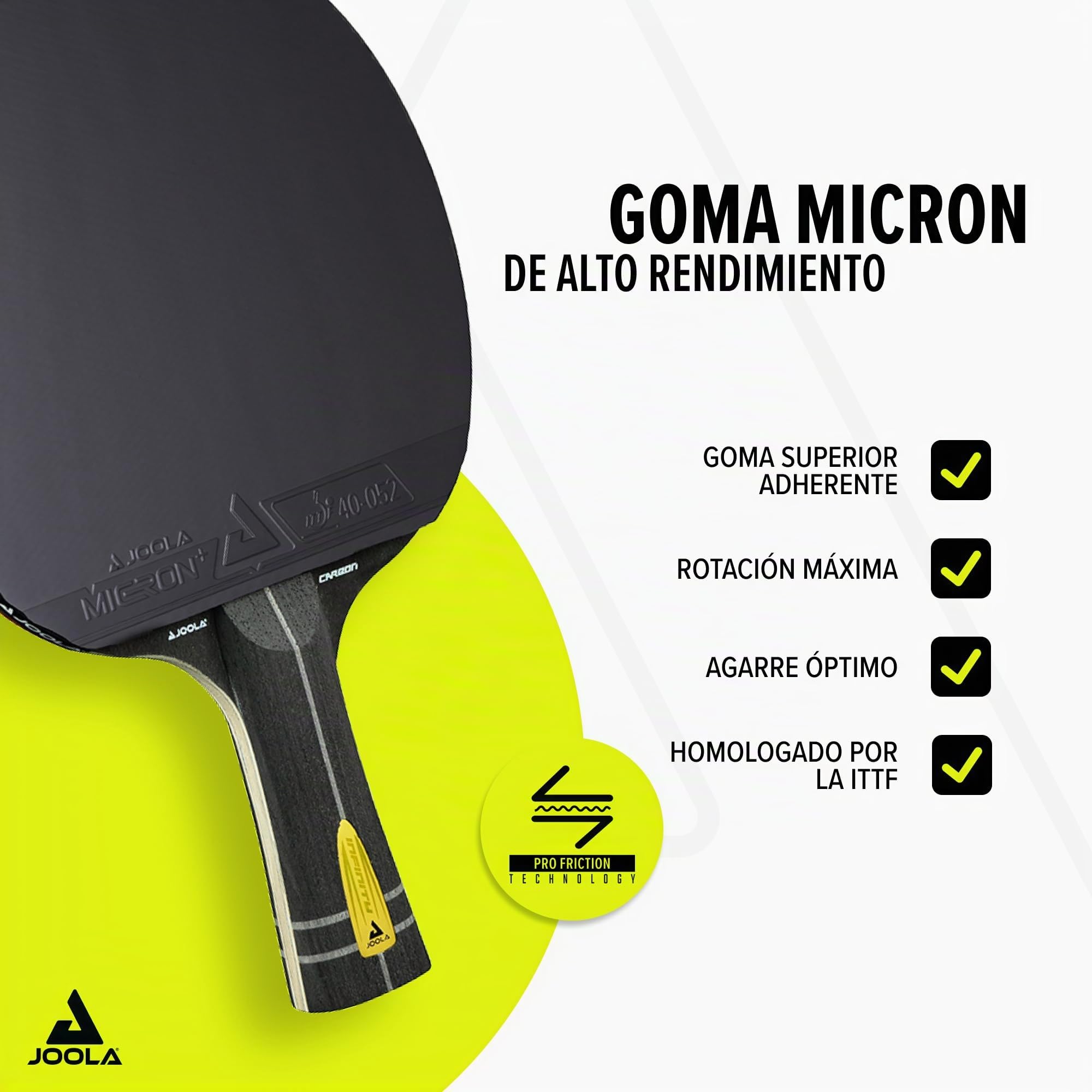 JOOLA Palas de Tenis de Mesa Profesionales Infinity Carbon Mega Carbon Rossi ITTF