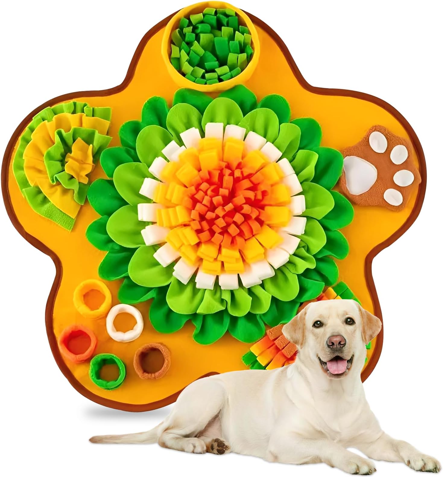 Snuffle Mat For Dogs, 60 * 60 Cm Snuffle Mat Interactive Dog Puzzle Durable Dog Treat Toy Slow Feeding Mats For Encouraging Puppies Natural Foraging Skills