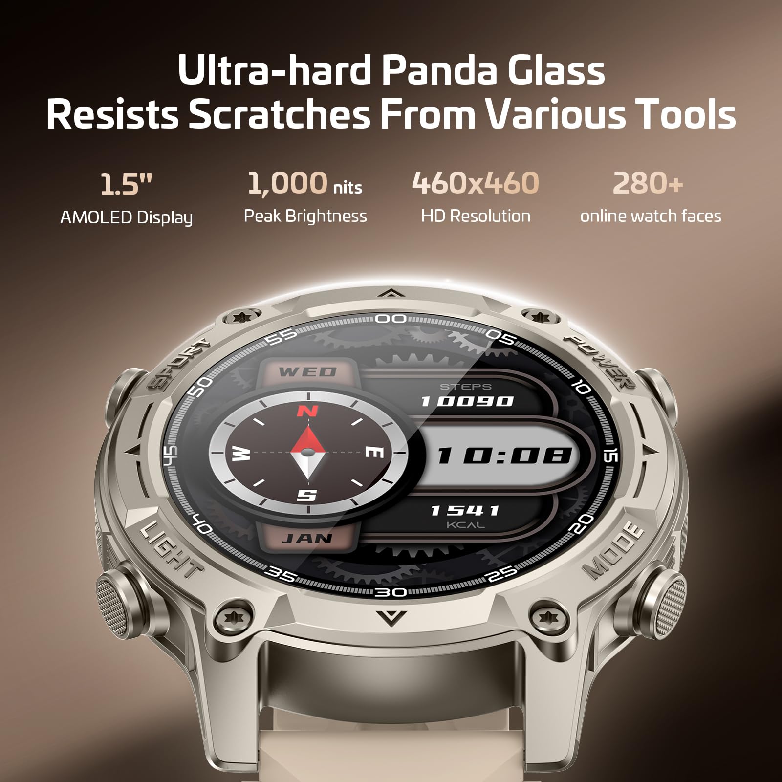 Smartwatch Herren Damen mit GPS,Offline-Karten & 6-Satelliten-Navi, 5ATM Wasserdicht, 21 Tage Akku, KI-Sprachassistent, 178 Sportmodi, Fitness Tracker mit Pulsuhr & Schlafmonitor für Android iOS
