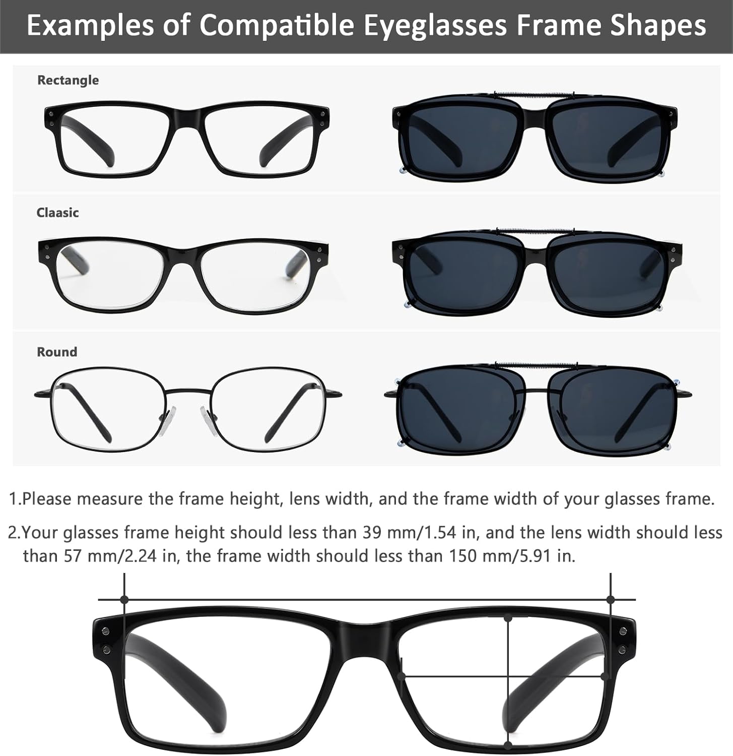 Easy clip Spring Polarized Clip On Sunglasses - Image 2