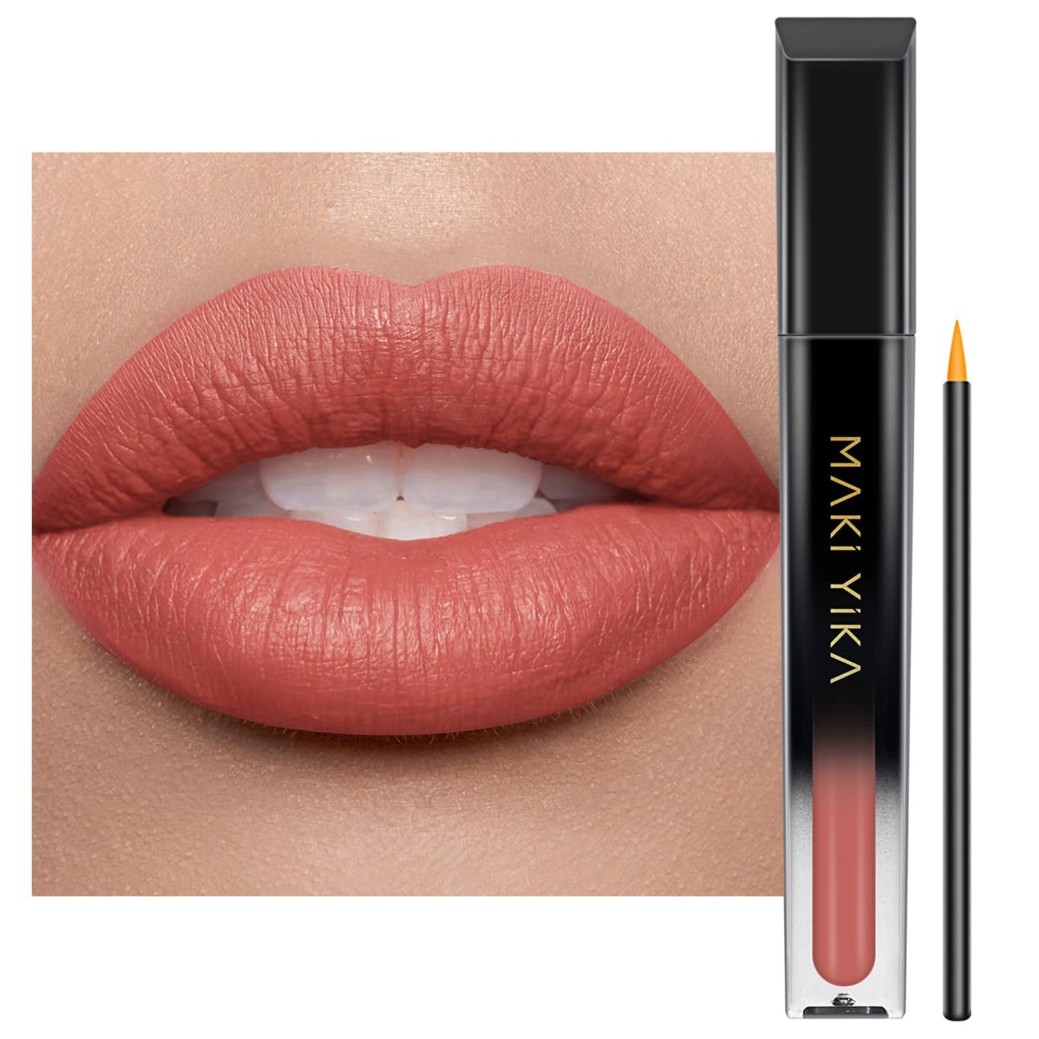 MAKI YIKA Pink Nude Lipstick for Women Color Stay Long Lasting Lipsticks, No Smudge Matte Liquid Lipstick Lip Color |Dusty Pink