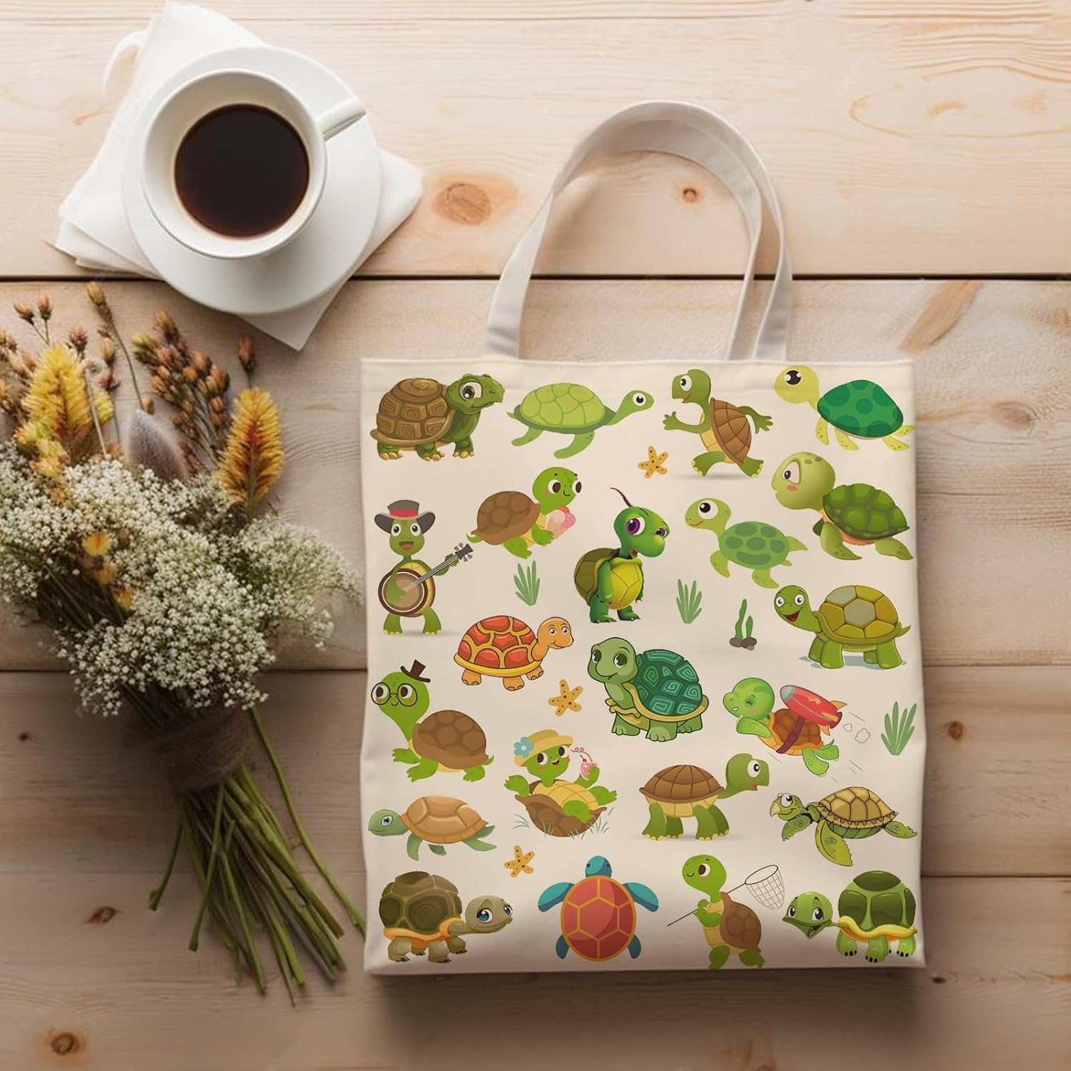 DOOX Canvas Tote Bag for Women, Reusable - Gift/Shopping/Beach/Grocery Canvas Bag - Birthday & Christmas Gifts for Women ﻿ - Image 3