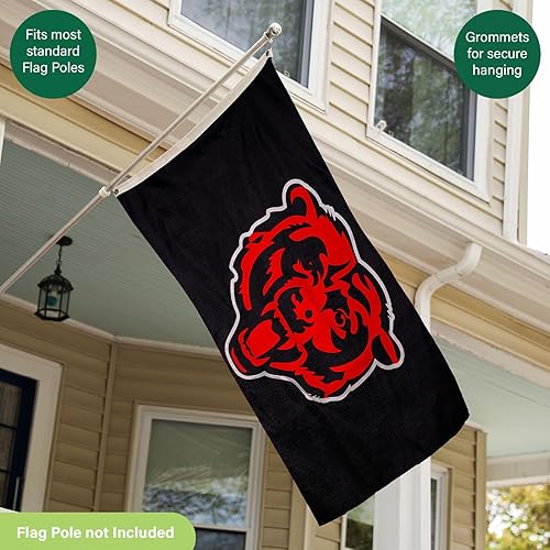 Miniatura 6 de NFL Chicago Bears - Bandera duradera de 3 x 5 para exteriores con ojales, bandera y pancarta resistentes para jardín al aire libre y patio, bandera