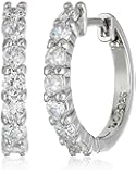 Amazon Essentials Sterling Silver Hinged Huggie Hoop Earrings