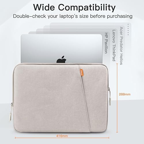 Vista 49 de JETech Funda para laptop para MacBook Pro de 16 pulgadas (M4, M3, M2, M1, 2019-2024), funda impermeable con bolsillo, compatible con portátiles
