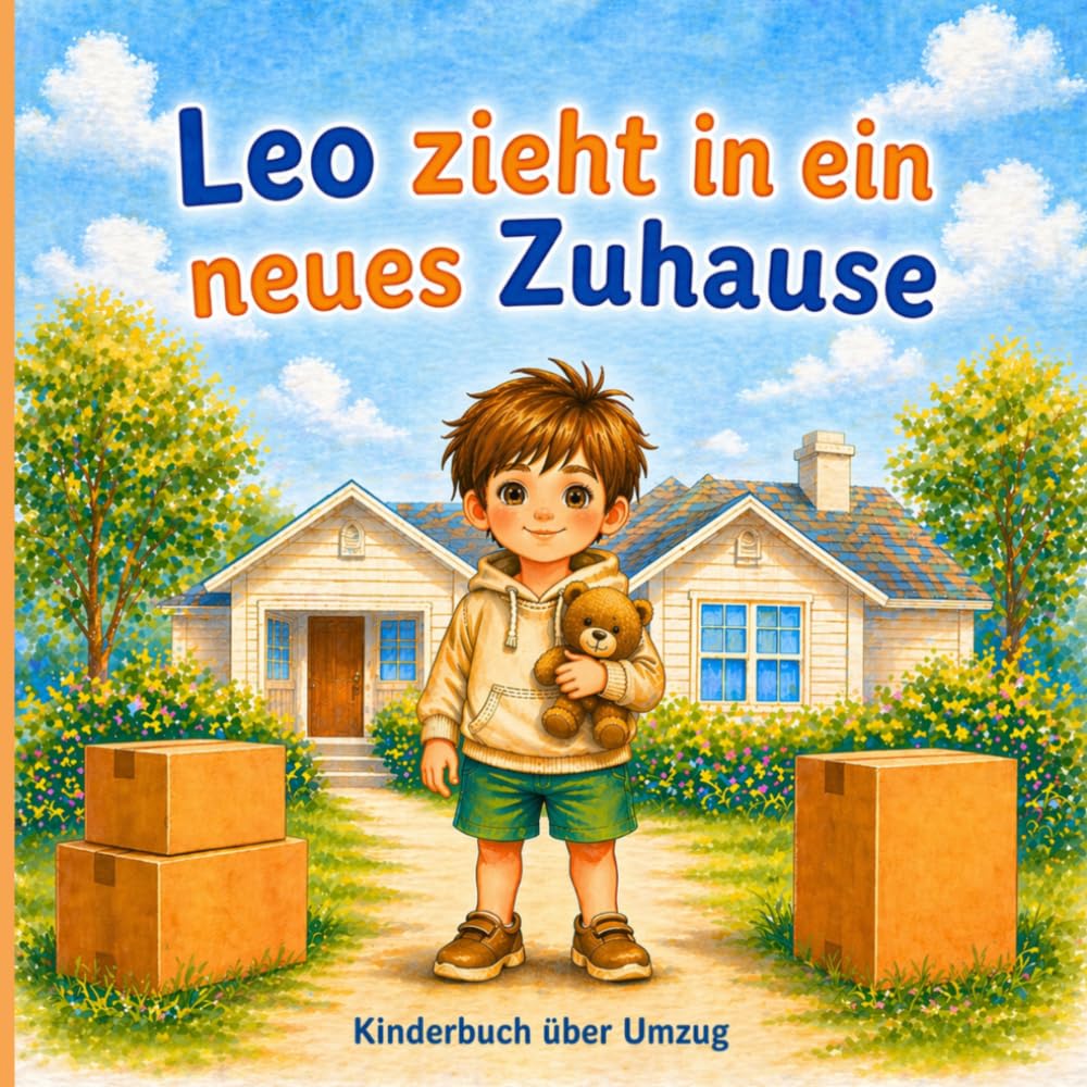 Kinderbuch über Umzug: Leo zieht in ein neues Zuhause: Geschichte über Angst überwinden, neue Freunde finden und Selbstvertrauen stärken
