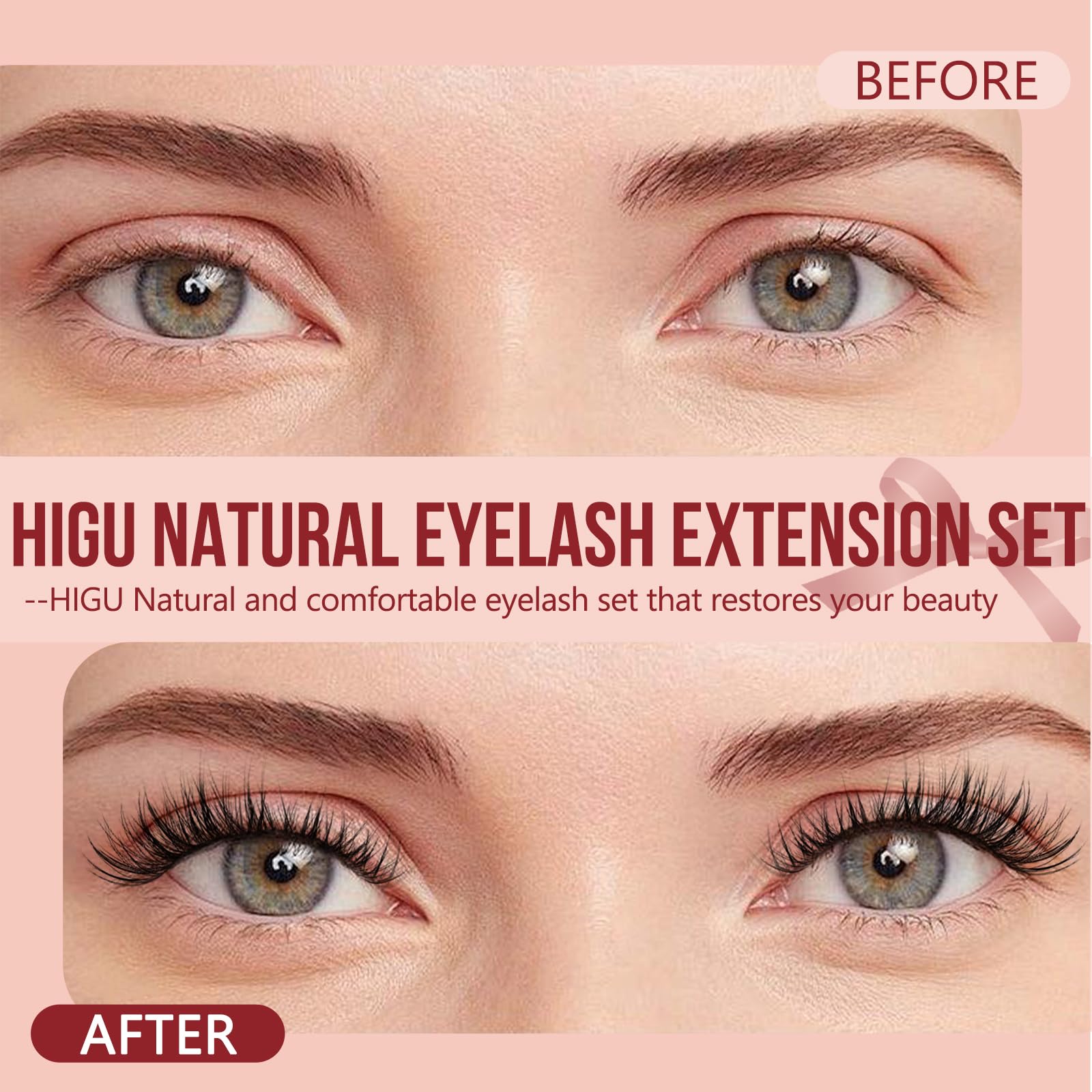 Wispy-Cluster-Lashes Kit 10-18mm, Higu clace Natural Lashes Cluster Kit D curl - Image 3