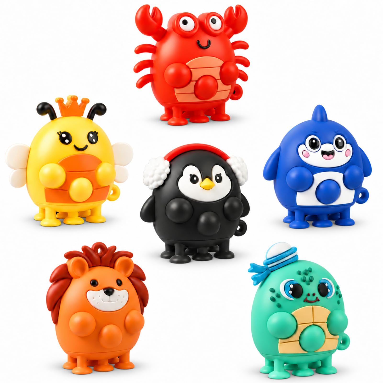 Animal Pop Fidget Toys for Kids Suction Poppet Squeeze Toys for Boys&Girls