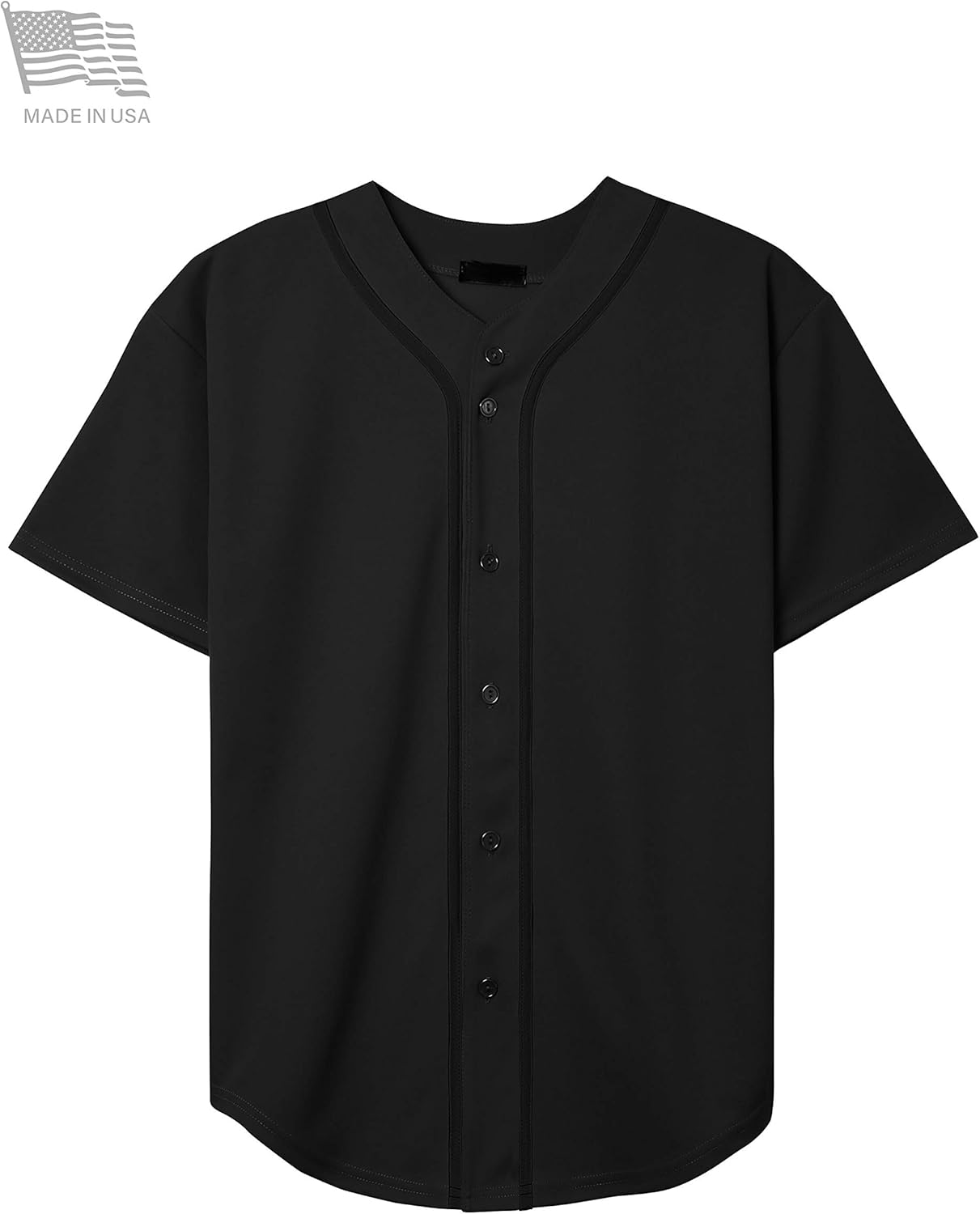 Ma Croix Made in USA Mens Premium Button Down Baseball Jersey Team Uniform Hip Hop Urban Tee Shirt - Image 4