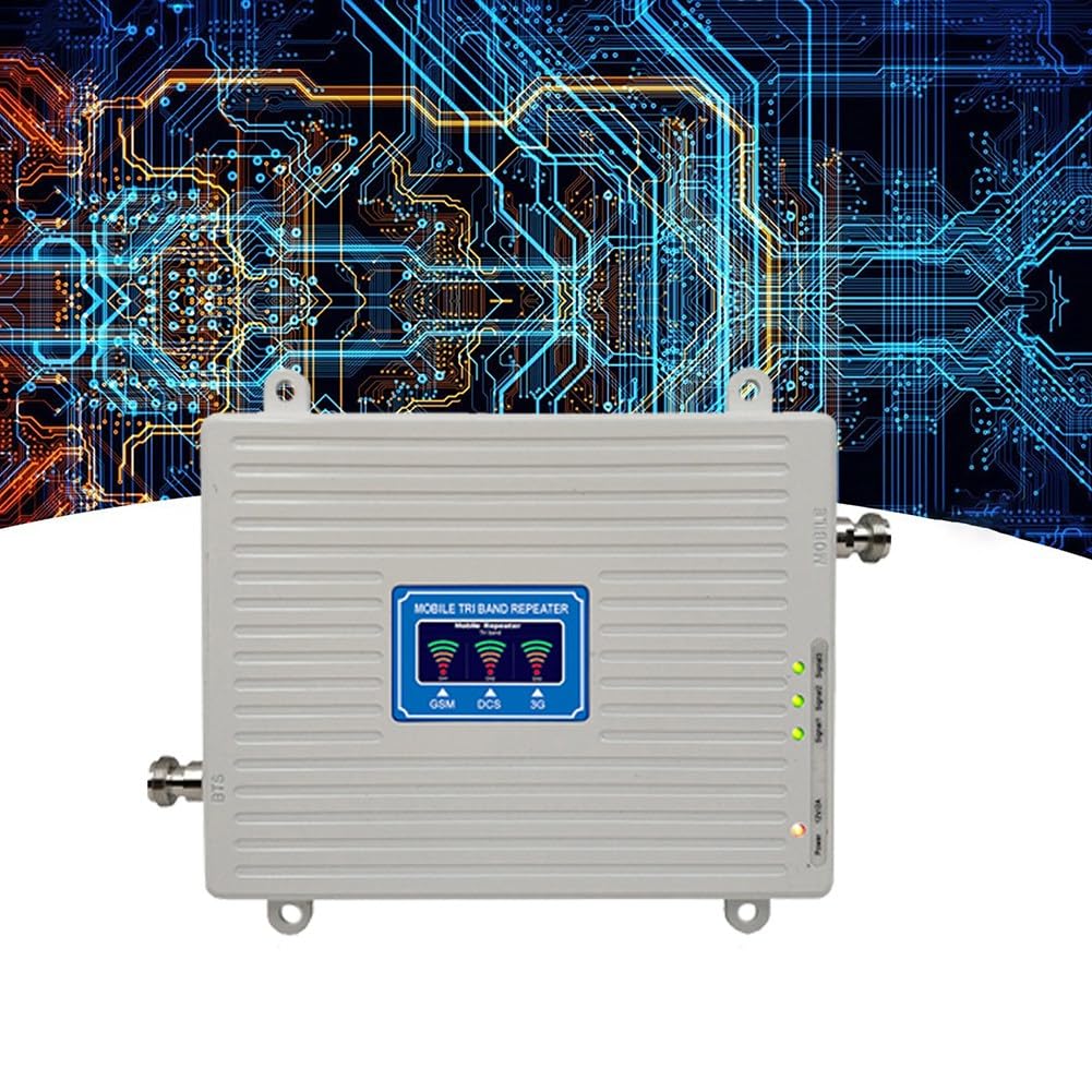 Amplificador de Señal 2G 3G 4G 5G Amplificador de Triple Banda 900 1800 2100MHz gsm WCDMA LTE Repetidor Amplificador de Señal Enchufe de la UE