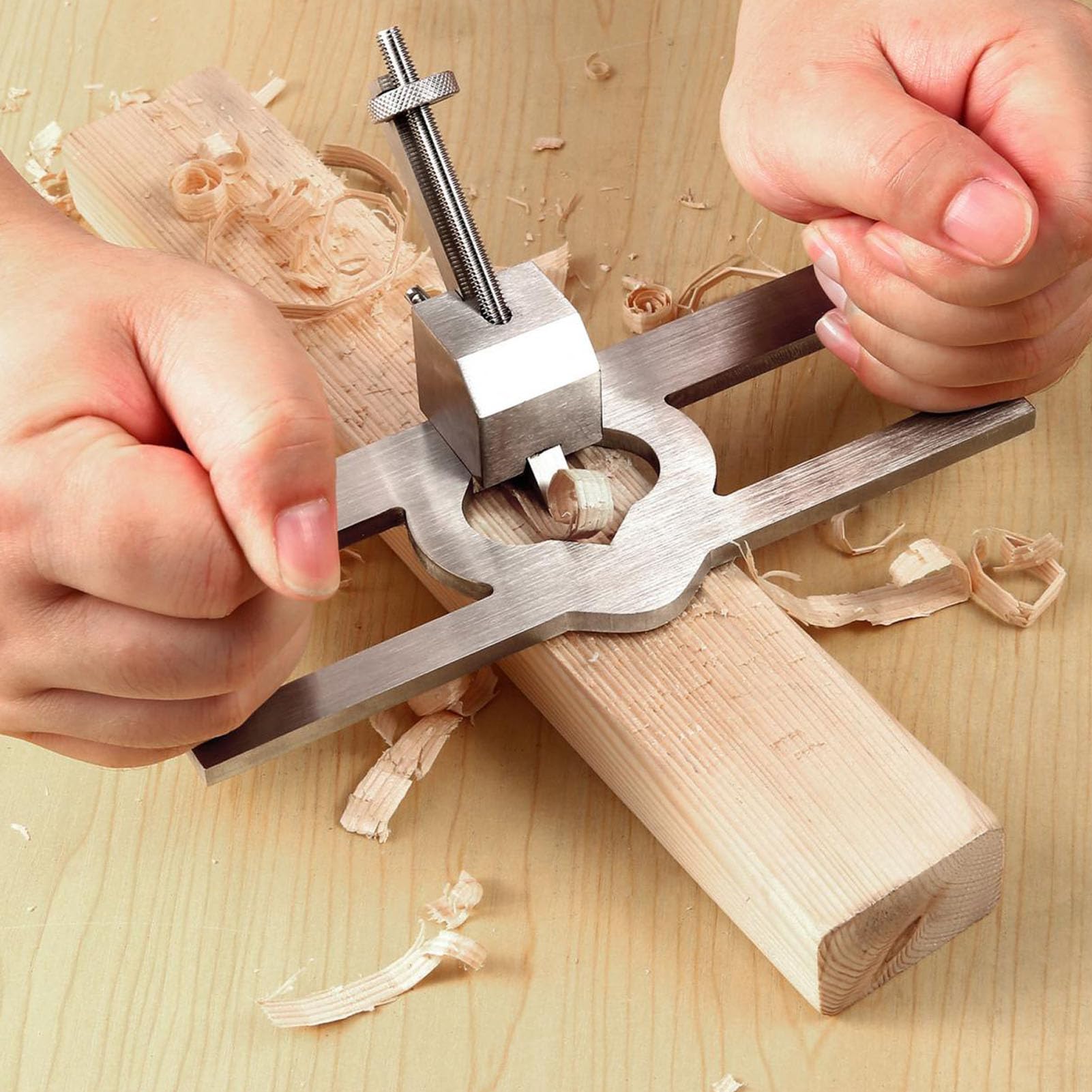 Ręczne Narzędzie do Obróbki Drewna Router Plane-regulowane Ostrze Ręczne do Drewna, Golarka do Drewna ze Stali Nierdzewnej, Ręczna Strugarka do Obróbki Drewna DIY