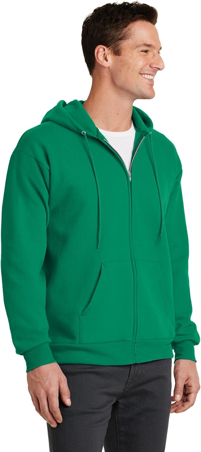 Port & Company - Core Fleece Full-Zip Hooded Sweatshirt 4XL Kelly