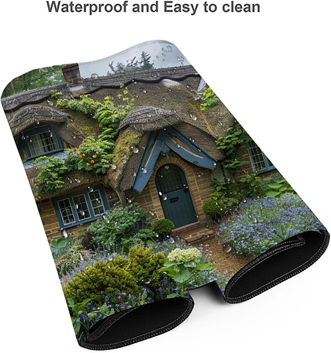 住宅 マウスパッド 緑 マウスパッド 大型 1200x600x3mm, 防水 滑り止 Desk Mat, ステッチエッジデザイン 耐