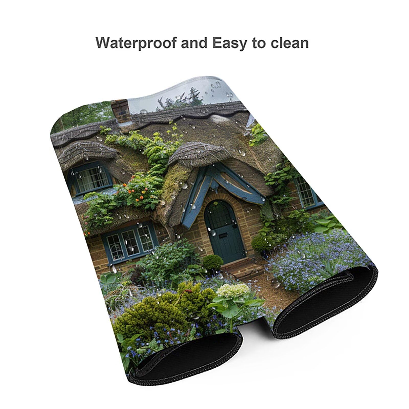 Casas Alfombrilla Ratón Gaming XXL 1500x800x3mm, Alfombrilla Gaming Verde Mousepad con Base de Goma Antideslizante, Impermeable Desk Mat para Teclado y Raton, Accesorios Gaming, Regalos de Hombre Y-U