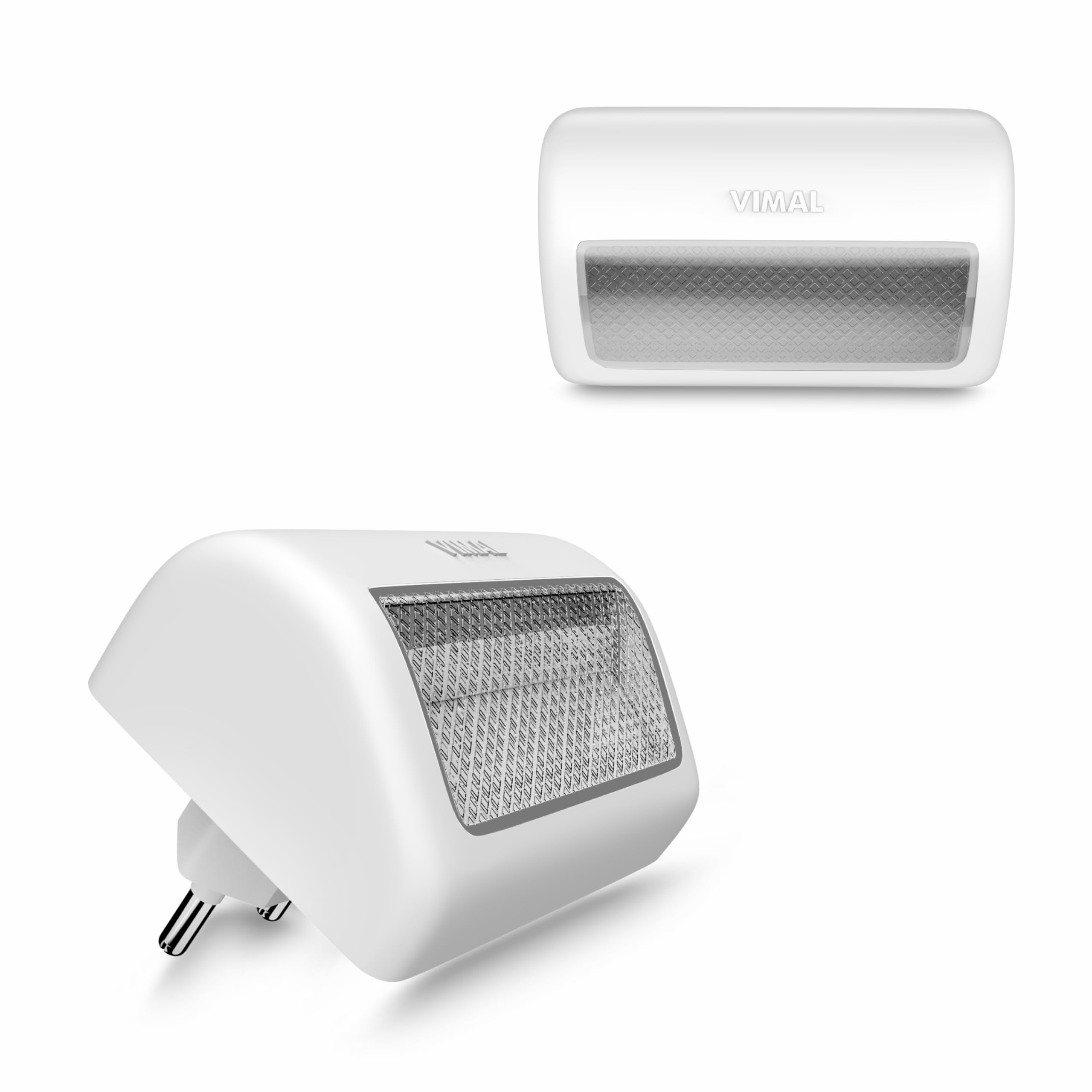 Vimal V-Focus LED Plug-in Night Lamp (Pack of 2) | Warm White | 0.5W Energy-Efficient | ABS Plastic | Ideal for Hallway, Bedroom, Bathroom, Kitchen, Nursery, Kids Room