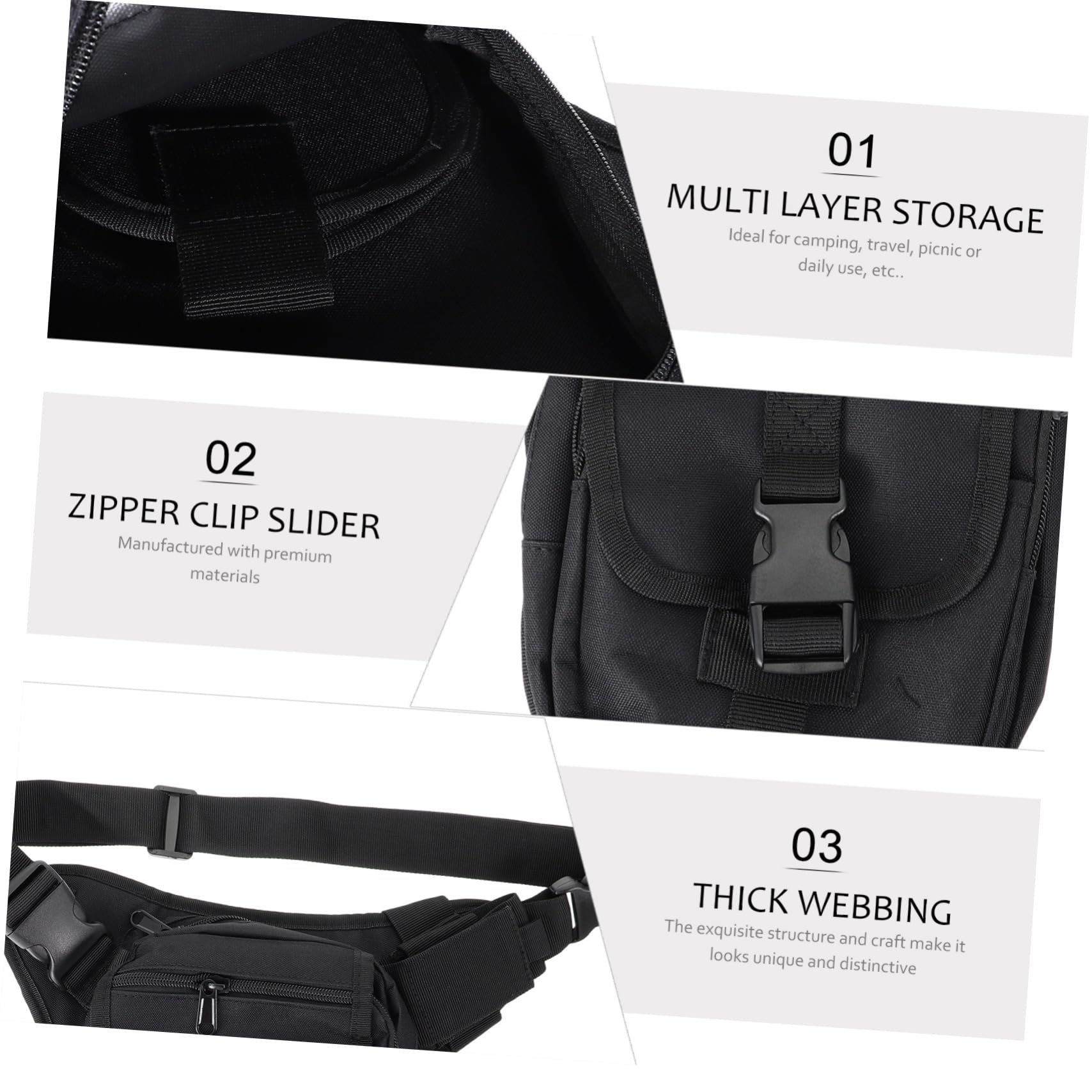 Happyyami 1pezzi Per Attività Outdoor Fanny Pack Multifunzionale Per Escursioni e Sport
