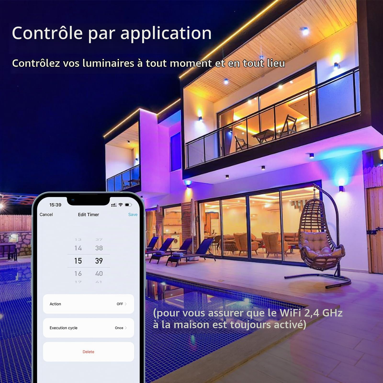 I-SHUNFA Ampoule Intelligente WiFi Smart E27 RGBCW LED,3 Pack | Changement de Couleur avec Synchronisation Musicale des Ampoules,10W,800LM,Fonctionnant avec Alexa Google Home