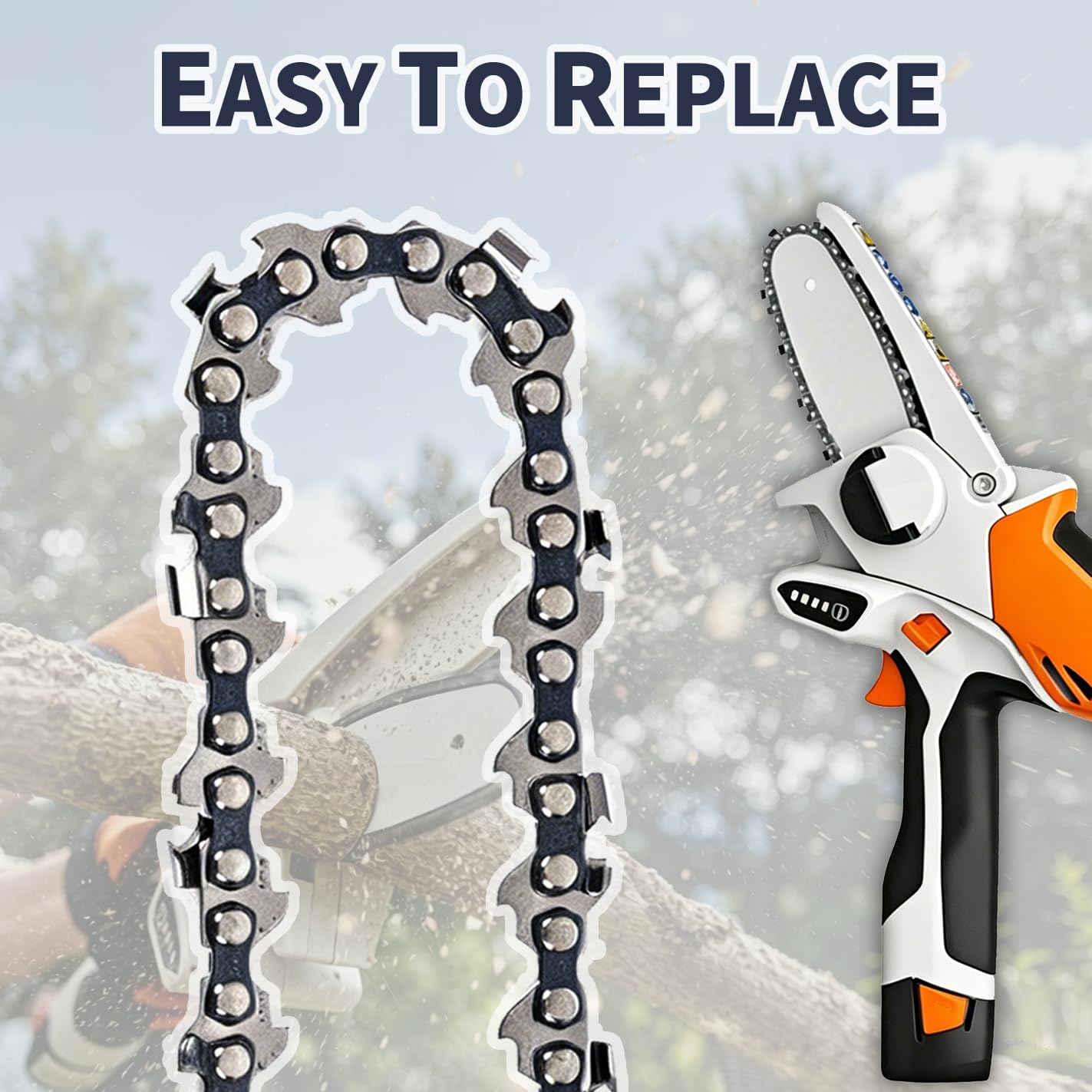 4 Stück Sägeketten für STIHL GTA 26 Gehölzschneider, Kettensäge Ersatzkette | Teilung 1/4"LP, Stärke .043" (1,1 mm), Treibglieder 28, Schwerter 4" (10 cm), Teilenummer 3670 005 0028