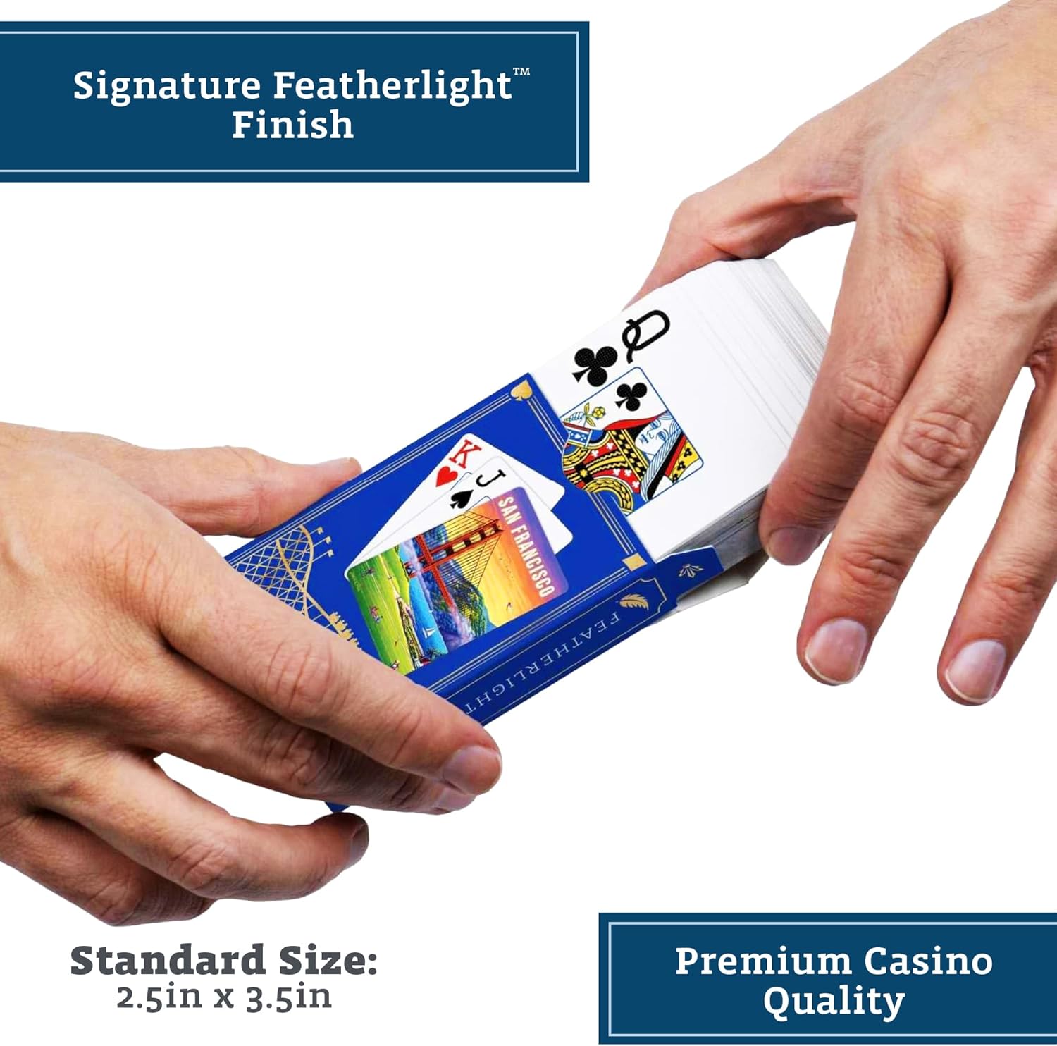 Boardwalk Puzzles San Francisco, Featherlight Unique Playing Cards, Fun Themed Deck for Home and Travel