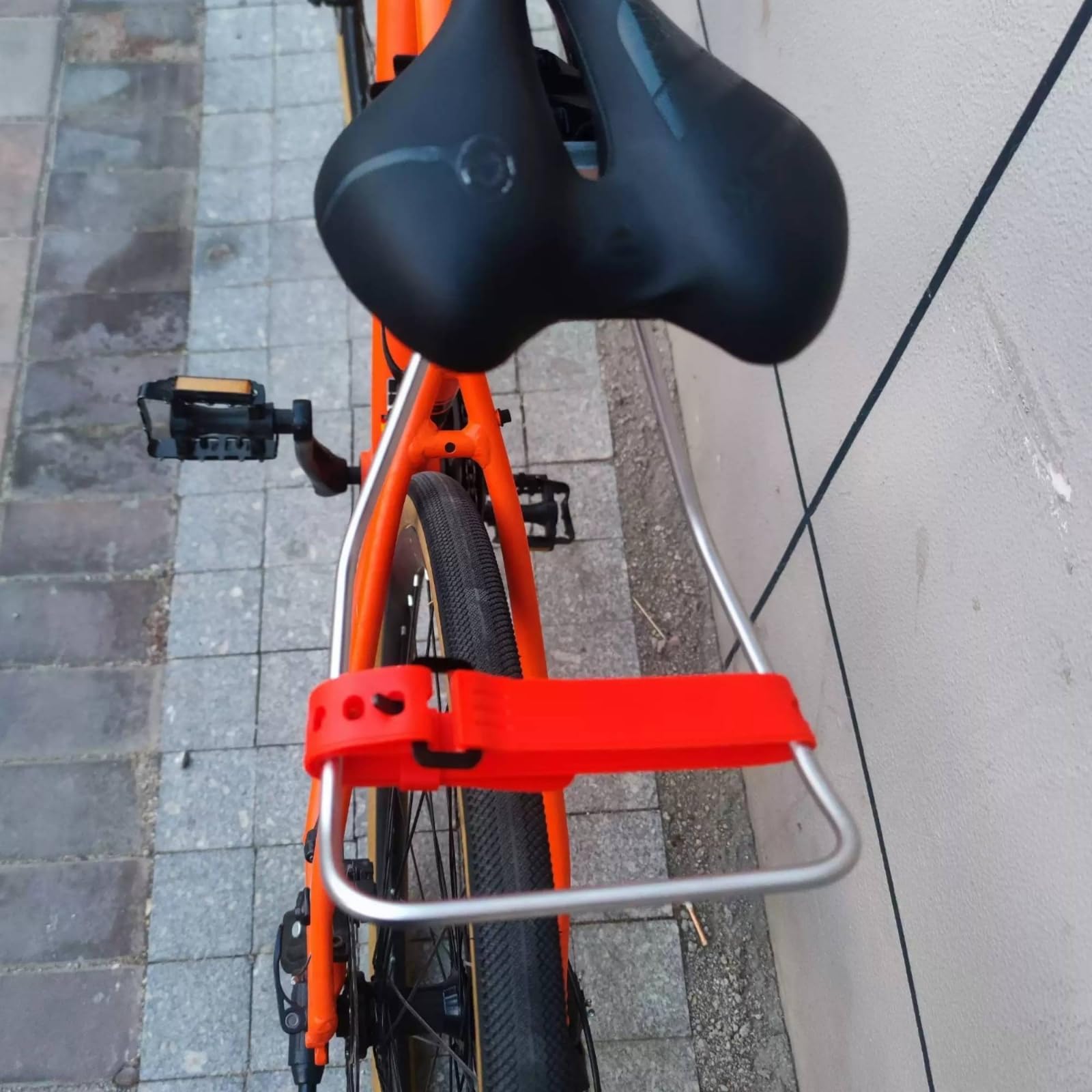MERIGLARE Porte-Bagages Vélo Arrière INOX Selle Rail Porte Support Porte- Acier Inoxydable 304 Plateforme Stable pour Sacoche 5kg Adapté pour VTT Route Gravel Aventures Plein Air
