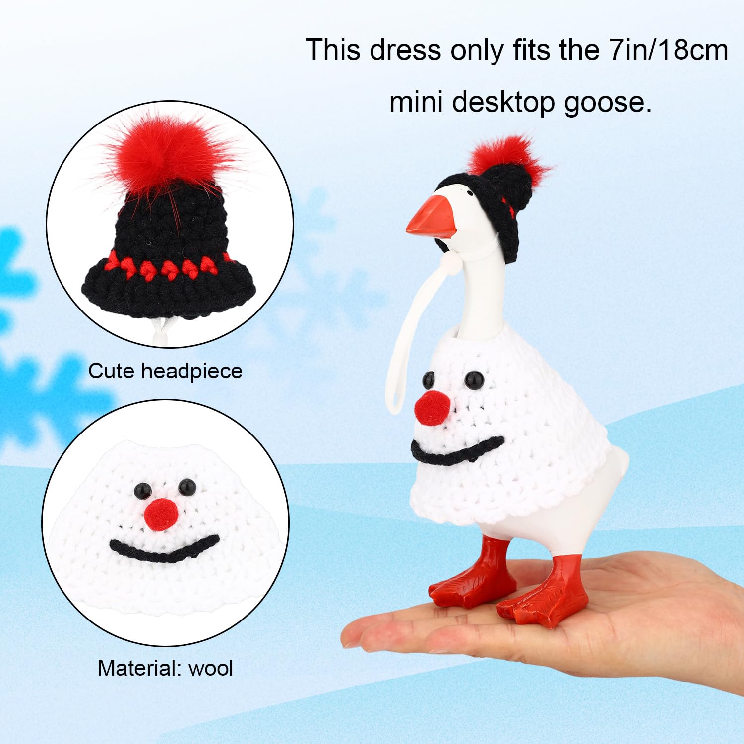 Sinbana Snowman Desk Goose Outfit Set - Image 4
