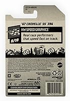 Vista 2 de Hot Wheels '67 Chevelle SS 396, amarillo, escala 1:64, coche fundido a presión, niño, niño, niño