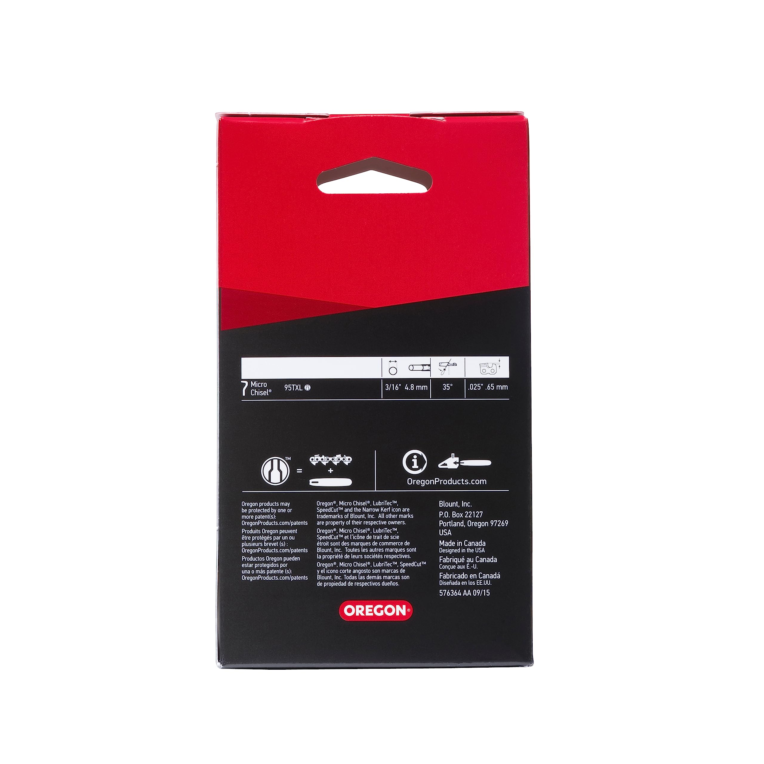 Oregon Cadena de Motosierra SpeedCut .325" con Paso de 0,050" (1,3 mm) Micro Chisel para espada de 38 cm (15") y 64 Eslabones de Transmisión, Compatible con Husqvarna, Dolmar, Partner y más (95TXL). | SpeedCut, micro cincel, cadena de sierra de repuesto,