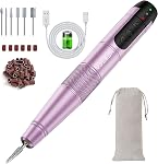 HEBECA Cordless Nail Drill Set - Professional Electric Nail File with 12 Drill Bits 26 Sanding Bands for Natural or Acrylic Gel Nails -Rechargeable Nail Drill Machine Home Use