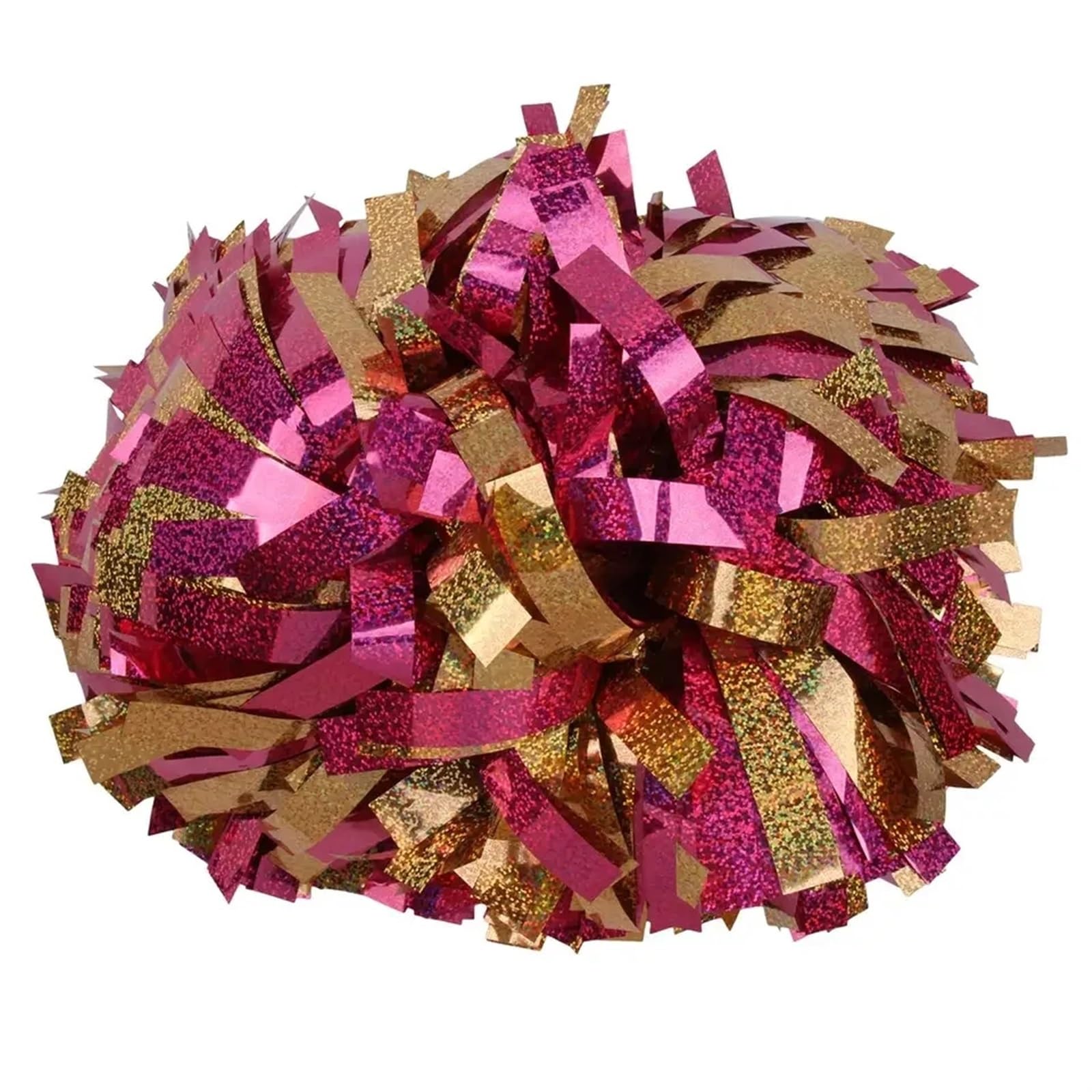 Hkybcf Rose Gold Cheerleader Pompom 2Pcs Cheerleader Pompom Cheerleader Baton Handle Pom Pom Big Hand Dance Pompoms(Rose Gold)