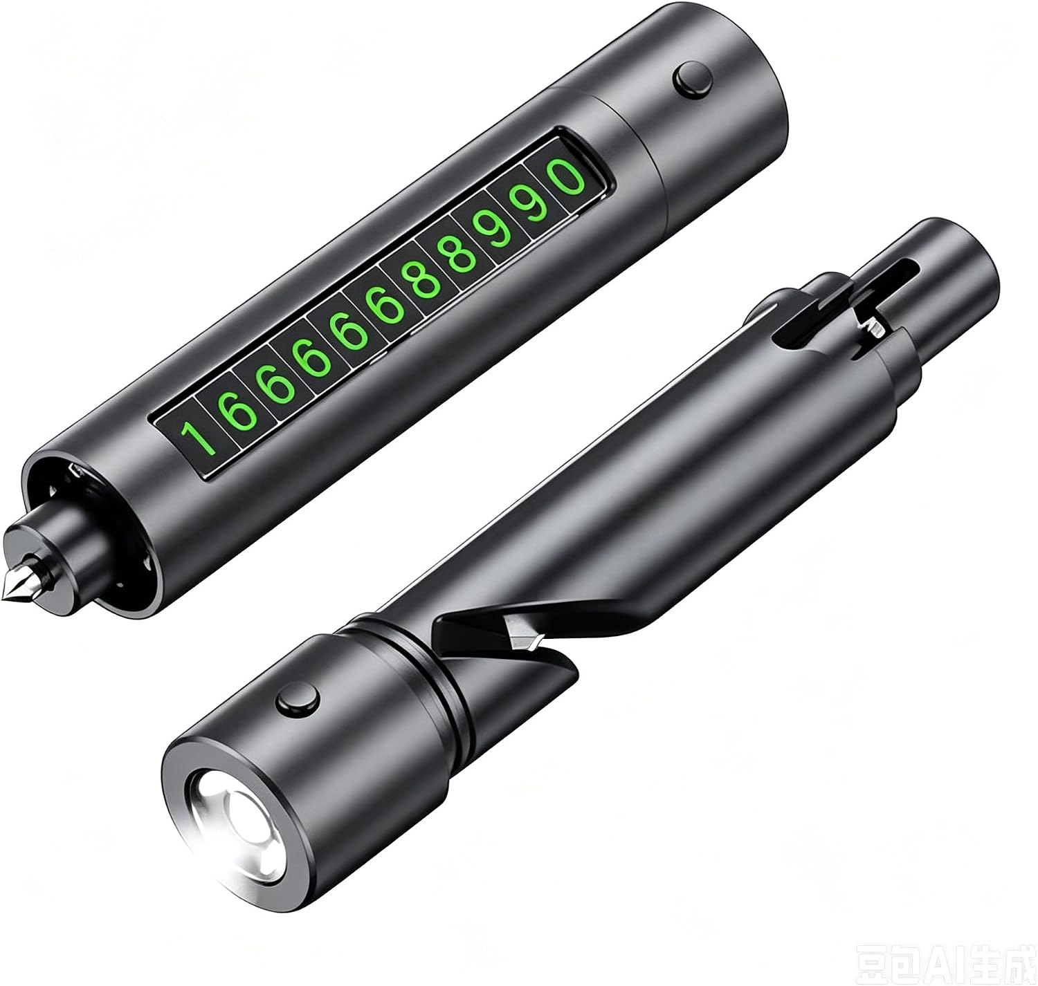 Car Window Breaker - Car Escape Tool, 4 in 1 Car Safety Hammer with Seatbelt Cutter, LED Light & Parking Number Sign - Auto Glass Breaker Survival Kit for Driver, Vehicle Emergency Rescue（2pack）