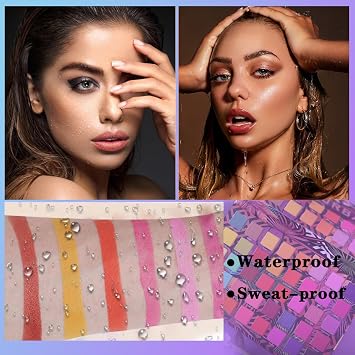 Professional 40 Color Eye Shadow Palette, Professional Makeup Shadow Palette, Highly Pigmented Intense Long Lasting Matte Shimmering Eyeshadow, Colorful Eye Shadow Waterproof (40 Colors)