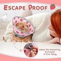 Vista 6 de Cat Cone Collar Soft to Stop Licking, Adjustable, Foldable Lightweight Kitten Cones After Surgery Recovery for Cats & Kittens, Cat Cone Alternative