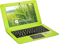 Windows 10 Laptop Mini 10 polegadas 32GB Ultra fino e leve Netbook Quad Core CPU PC HDMI WiFi USB Netflix YouTube (verde)