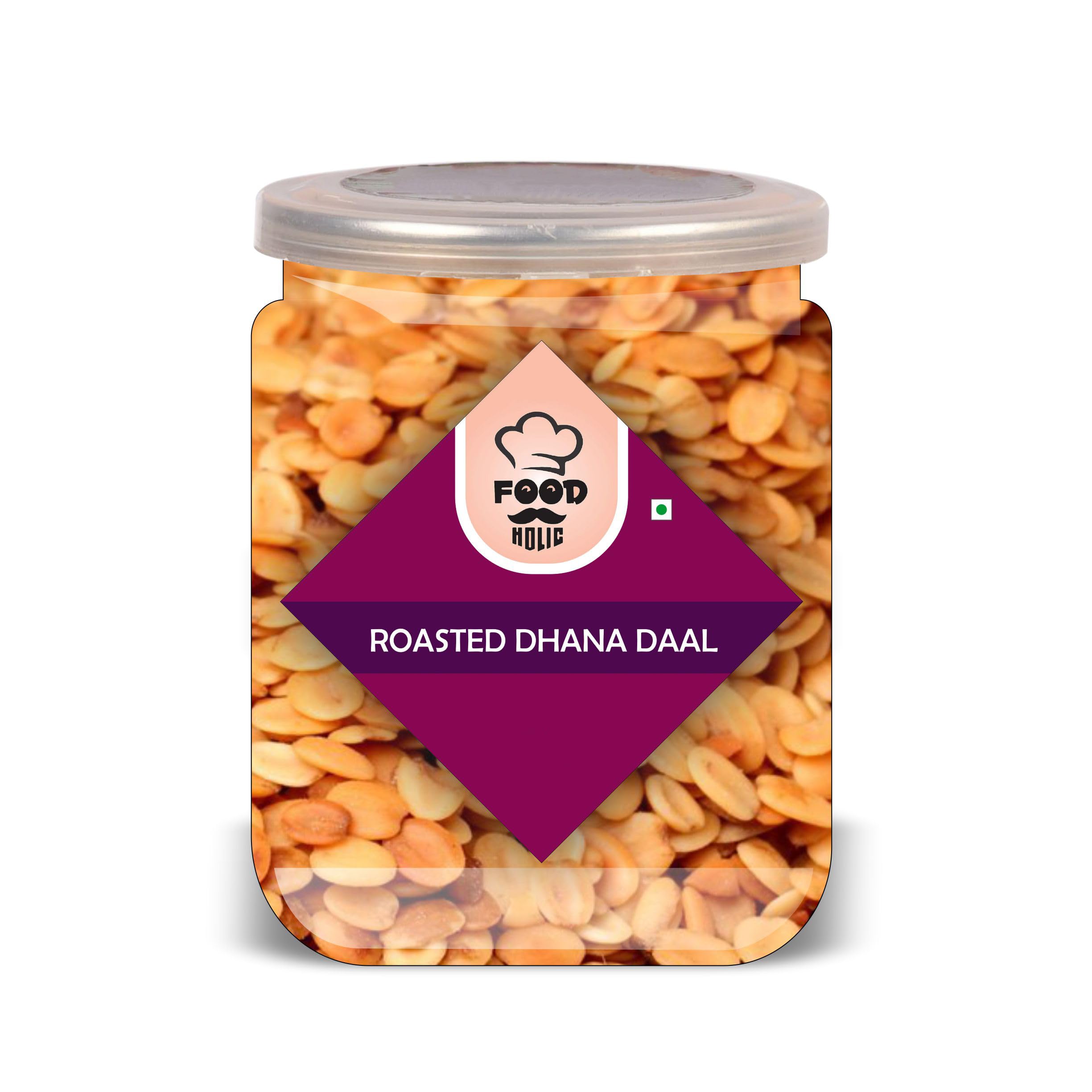 FOOD HOLIC Roasted Dhana Daal 300 Gram Airtight Container