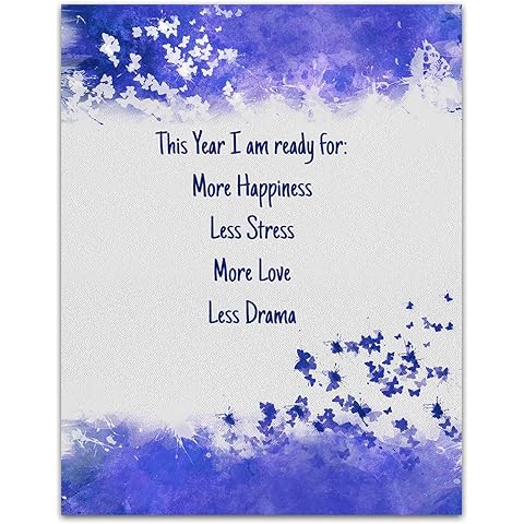 This year Affirmation Wall Art, Inspirational Spiritual Quotes Wall Art Decor, Minimalist Motivational Posters, Gym Motivational Wall Art, Office Zen Room Decor, Yoga Meditation Room (11x14)