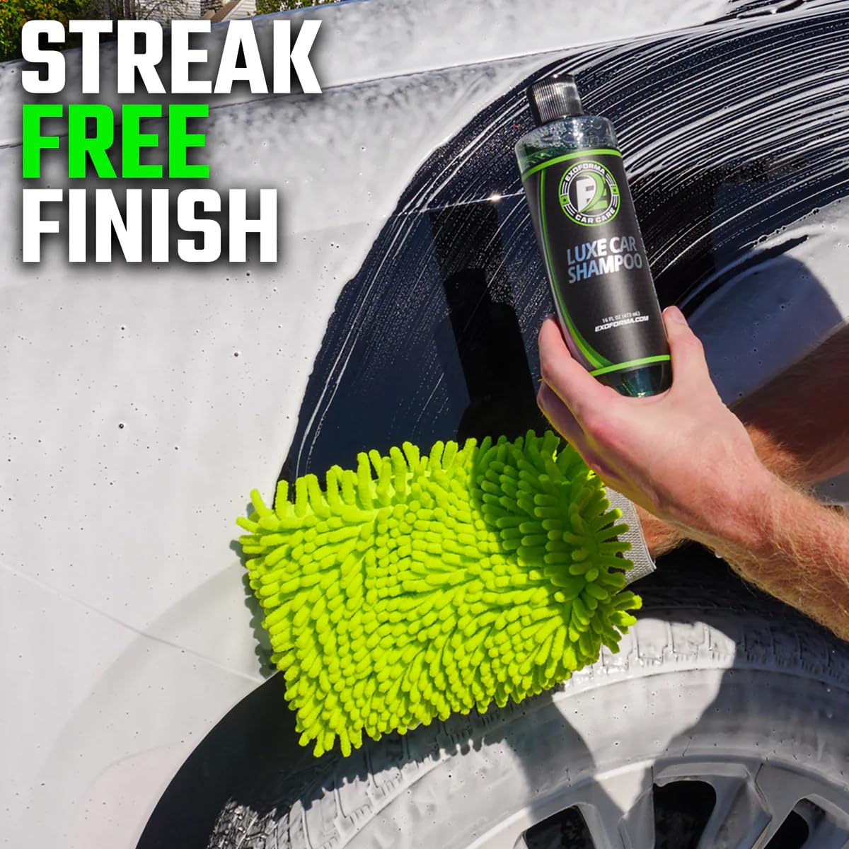 ExoForma Luxe Car Shampoo - Car Wash Soap, pH Neutral Car Shampoo, Works With Foam Cannon & Bucket Wash, Leaves A Spot Free, Streak-Free Finish | 128 oz (1 GAL)