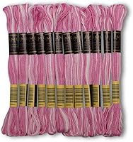 Vista 28 de Paquete de 12 Hilos de Bordado Premium 100% Algodón Egipcio Premium en Madejas Hilo de Bordado de Punto de Cruz Algodón Trenzado Certificado