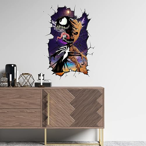 Miniatura 5 de Calcomanías de pared de anime 3D calcomanías de pared de anime para niños decoración de pared de anime genial para niños sala de estar dormitorio