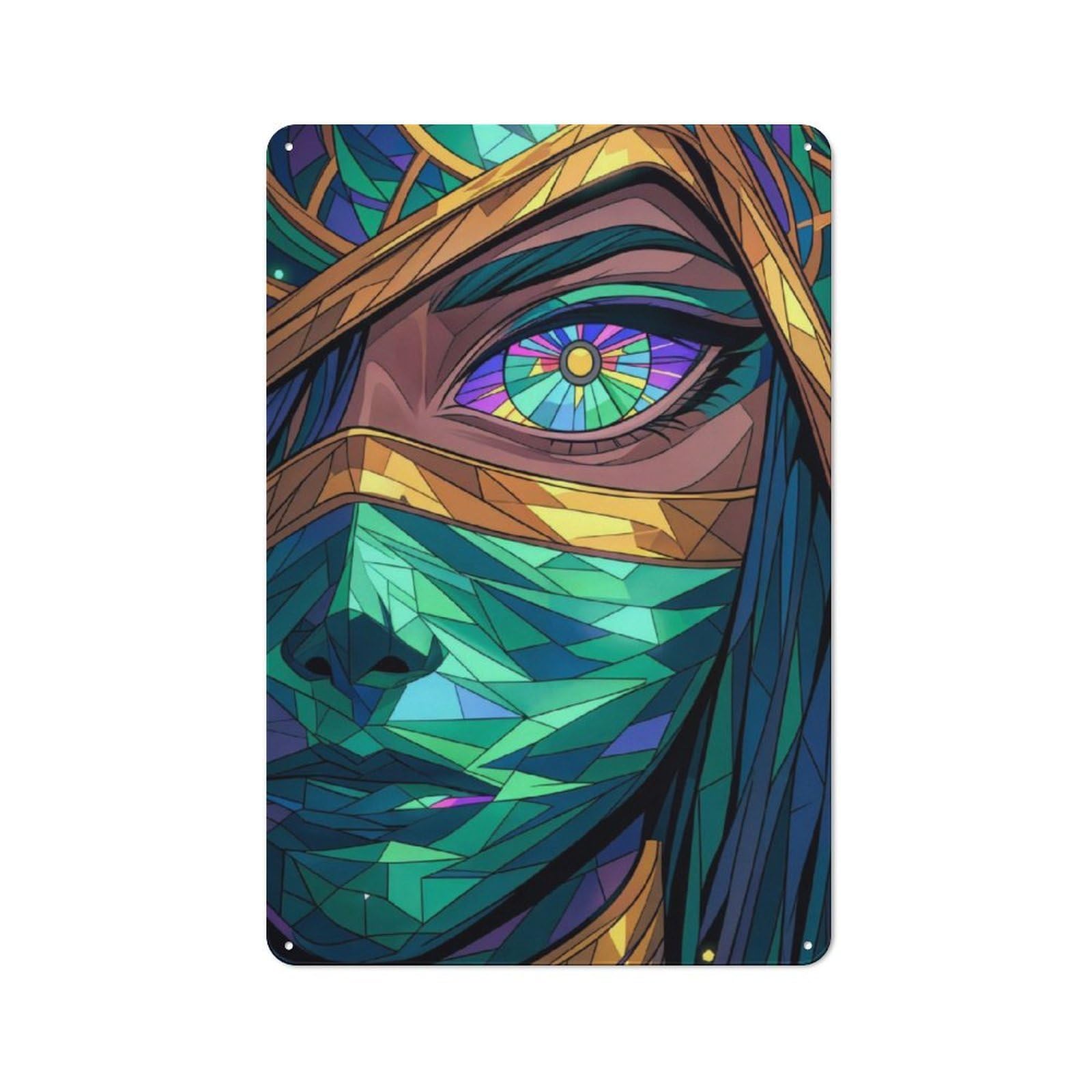 Junmoney Mysterious Assassin Metal Wall Sign 30X20cm Featuring For Home Bar Wall, Suited To Bar Sign Collectors