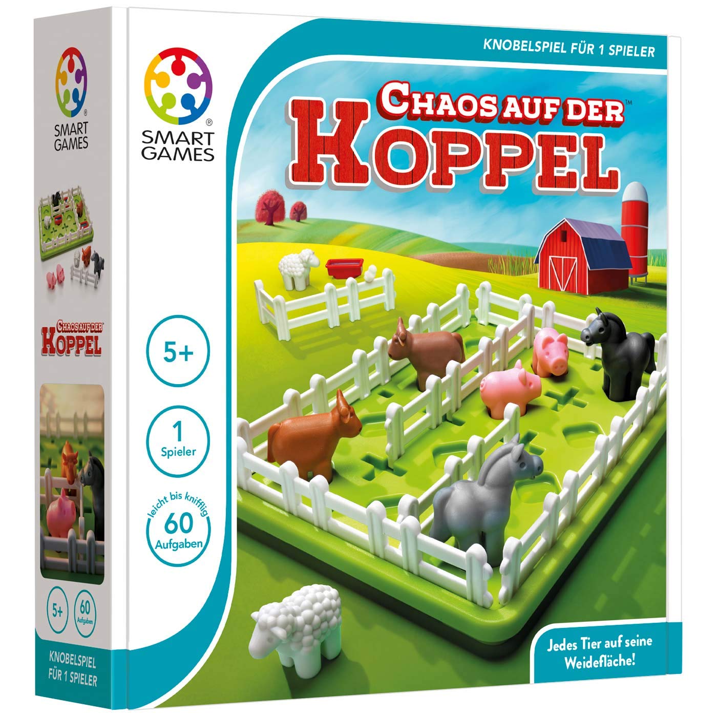 Chaos auf der Koppel: Jedes Tier auf seine Weidefläche! - Knobelspiel für 1 Spieler